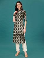 Thumbnail for Ethnic Motifs Printed Front Buttoned Rayon Kurta, Multicolor - Hiral Fashion - Distacart