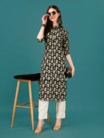Thumbnail for Ethnic Motifs Printed Front Buttoned Rayon Kurta, Multicolor - Hiral Fashion - Distacart