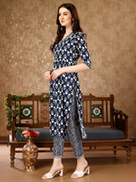 Thumbnail for Nyra Cut Ethnic Motifs Printed Kurta With Pant & Dupatta, Multicolor - Hiral Fashion - Dista