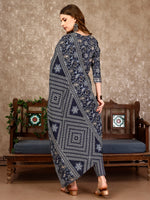 Thumbnail for Embroidered & Printed Casual Wear Kurta With Printed Pant & Dupatta, Multicolor - Hiral Fashion - Distacart