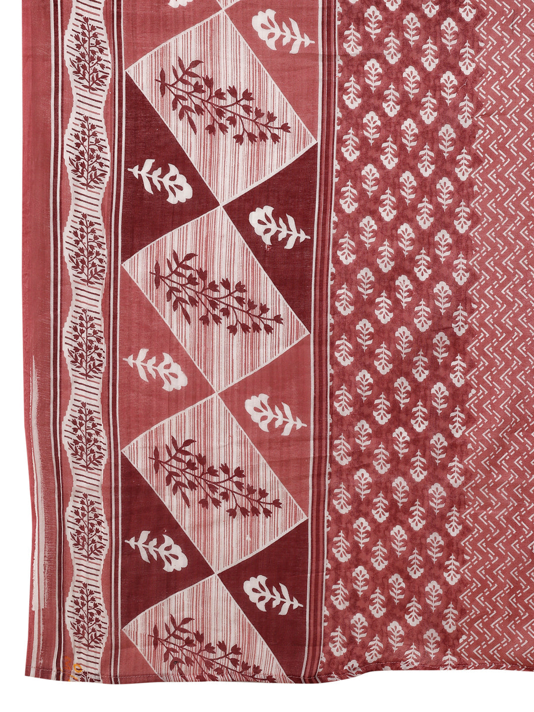Embroidered & Printed Kurta With Pant & Dupatta, Pink - Hiral Fashion - Dista