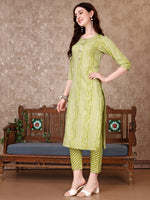 Thumbnail for Printed Kurta With Printed Pant & Dupatta, Multicolor - Hiral Fashion - Distacart