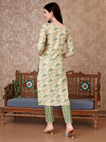 Thumbnail for Floral Printed Kurta With Printed Pant & Dupatta, Multicolor - Hiral Fashion - Distacart