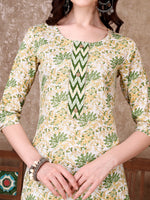 Thumbnail for Floral Printed Kurta With Printed Pant & Dupatta, Multicolor - Hiral Fashion - Distacart