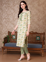 Thumbnail for Floral Printed Kurta With Printed Pant & Dupatta, Multicolor - Hiral Fashion - Distacart