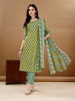 Thumbnail for Ethnic Motifs Printed Kurta With Ethnic Motifs Printed Kurta With Printed Pant & Dupatta, Multicolor - Hiral Fashion - Distacart