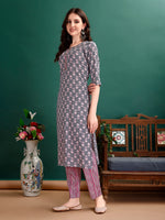 Thumbnail for Ethnic Motifs Printed Kurta With Ethnic Motifs Printed Kurta With Printed Pant & Dupatta, Multicolor - Hiral Fashion - Dista