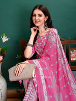 Thumbnail for Ethnic Motifs Printed Kurta With Ethnic Motifs Printed Kurta With Printed Pant & Dupatta, Multicolor - Hiral Fashion - Distacart