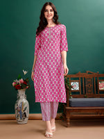 Thumbnail for Ethnic Motifs Printed Kurta With Ethnic Motifs Printed Kurta With Printed Pant & Dupatta, Multicolor - Hiral Fashion - Distacart