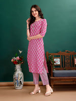 Thumbnail for Ethnic Motifs Printed Kurta With Ethnic Motifs Printed Kurta With Printed Pant & Dupatta, Multicolor - Hiral Fashion - Distacart