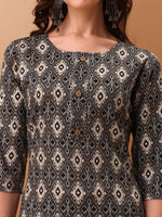 Thumbnail for Ethnic Motifs Printed Kurta With Pant & Dupatta, Grey - Hiral Fashion - Distacart