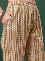Thumbnail for Ethnic Motifs Printed Kurta With Pant & Dupatta, Mustard - Hiral Fashion - Distacart
