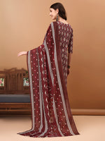 Thumbnail for Ethnic Motifs Printed Kurta With Pant & Dupatta, Wine - Hiral Fashion - Distacart