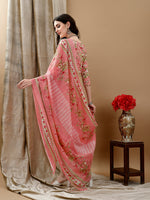 Thumbnail for Floral Printed Kurta With Pant & Dupatta, Peach - Hiral Fashion - Distacart