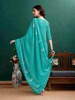 Thumbnail for Ethnic Motifs Printed Kurta With Pant & Dupatta, Blue - Hiral Fashion - Dista