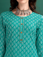 Thumbnail for Ethnic Motifs Printed Kurta With Pant & Dupatta, Blue - Hiral Fashion - Dista