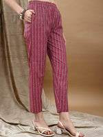 Thumbnail for Ethnic Motifs Printed Kurta With Pant & Dupatta, Pink - Hiral Fashion - Distacart