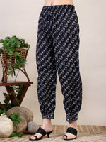 Thumbnail for Printed Flared Kurta With Afghani Pant & Dupatta, Black - Hiral Fashion - Distacart