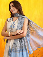 Thumbnail for Ethnic Motifs Printed Kurta With Pant & Printed Dupatta, Aqua-Blue - Hiral Fashion - Distacart