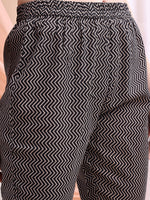 Thumbnail for Front Slit Motifs A-Line Printed Kurta With Pant & Dupatta, Black - Hiral Fashion - Distacart