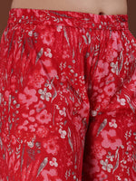 Thumbnail for Embroidered & Floral Printed Kurta With Palazzo & Printed Dupatta, Pink - Hiral Fashion - Distacart