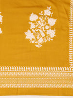 Thumbnail for Embroidered & Printed Flared Kurta With Pant & Dupatta, Mustard - Hiral Fashion - Distacart