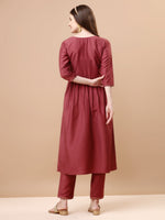 Thumbnail for Alia Cut Sequined Embroidered Premium Kurta Set With Banarasi Silk Dupatta, Multicolor - Hiral Fashion - Dista