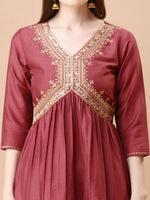 Thumbnail for Alia Cut Sequined Embroidered Premium Kurta Set With Banarasi Silk Dupatta, Multicolor - Hiral Fashion - Dista