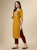Thumbnail for Hand Embroidered Kurta With Pant & Dupatta Set, Multicolor - Hiral Fashion - Dista