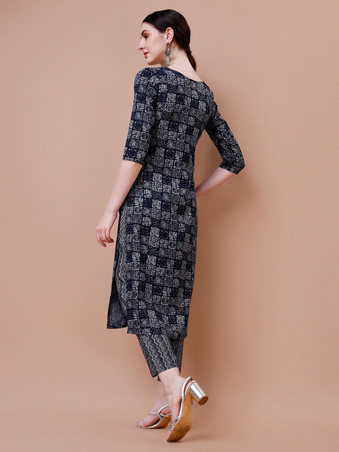 Ethnic Tribal Printed Kurta & Pant Set, Multicolor - Hiral Fashion - Dista