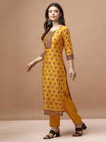 Thumbnail for Embroidered & Ethnic Motifs Printed Kurta With Pant & Dupatta, Multicolor - Hiral Fashion - Distacart