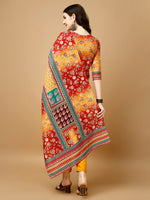 Thumbnail for Hand Embroidered & Printed Kurta With Pant & Printed Dupatta, Multicolor - Hiral Fashion - Distacart