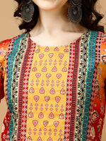 Thumbnail for Hand Embroidered & Printed Kurta With Pant & Printed Dupatta, Multicolor - Hiral Fashion - Distacart