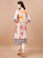 Thumbnail for Hand Embroidered Printed Muslin Kurta With Pant & Dupatta, Multicolor - Hiral Fashion - Distacart