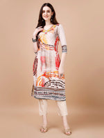 Thumbnail for Hand Embroidered Printed Muslin Kurta With Pant & Dupatta, Multicolor - Hiral Fashion - Distacart