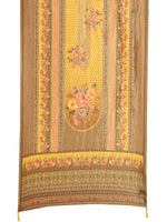 Thumbnail for Hand Embroidered & Printed Pure Silk Kurta With Pant & Printed Dupatta, Yellow - Hiral Fashion - Distacart