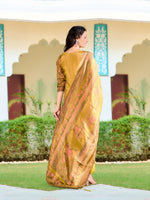 Thumbnail for Hand Embroidered & Printed Pure Silk Kurta With Pant & Printed Dupatta, Yellow - Hiral Fashion - Distacart