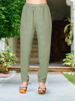 Thumbnail for Hand Embroidered & Printed Pure Silk Kurta With Pant & Printed Dupatta, Green - Hiral Fashion - Distacart