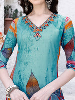 Thumbnail for Embroidered & Floral Printed Kurta With Pant & Printed Dupatta Premium Luxury, Multicolor - Hiral Fashion - Distacart