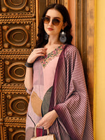 Thumbnail for Embroidered & Floral Printed Kurta With Pant & Printed Dupatta Premium, Multicolor - Hiral Fashion - Distacart