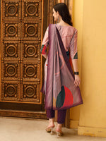 Thumbnail for Embroidered & Floral Printed Kurta With Pant & Printed Dupatta Premium, Multicolor - Hiral Fashion - Distacart
