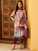 Thumbnail for Embroidered & Floral Printed Kurta With Pant & Printed Dupatta Premium, Multicolor - Hiral Fashion - Distacart