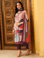 Thumbnail for Embroidered & Floral Printed Kurta With Pant & Printed Dupatta Premium, Multicolor - Hiral Fashion - Distacart