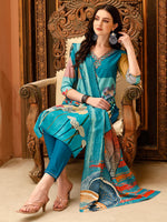 Thumbnail for Embroidered & Floral Printed Kurta With Pant & Printed Dupatta, Multicolor - Hiral Fashion - Distacart