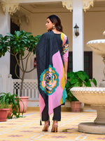 Thumbnail for Embroidered & Floral Printed Kurta With Pant & Printed Dupatta, Lavender - Hiral Fashion - Distacart