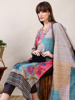 Thumbnail for Embroidered & Printed Kurta With Pant & Dupatta, Multicolor - Hiral Fashion - Distacart