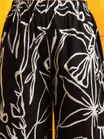 Thumbnail for Printed Kurta With Palazzo Pants, Black - Hiral Fashion - Distacart