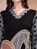 Thumbnail for Printed Kurta With Pant, Black - Hiral Fashion - Distacart