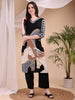 Printed Kurta With Pant, Black - Hiral Fashion - Distacart