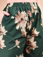 Thumbnail for Embroidered & Printed Kurta With Palazzo, Green - Hiral Fashion - Distacart